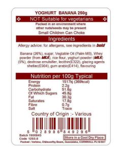 YOGHURT BANANA 250GM