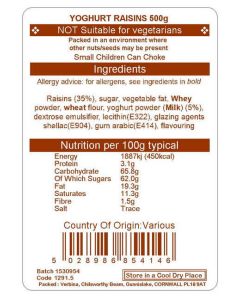 YOGHURT RAISINS 500GM