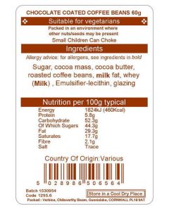 DARK CHOCOLATE COFFEE BEANS 60G