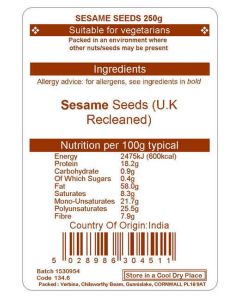 SESAME SEEDS NATURAL 250G