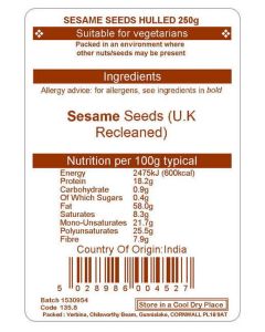 SESAME SEEDS (HULLED) 250G