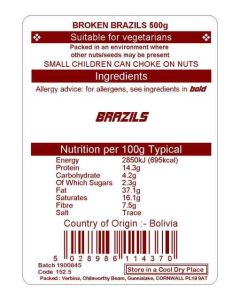 BROKEN BRAZILS 500G