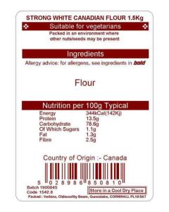 STRONG WHITE CANADIAN FLOUR (UNBLEACHED) 1.5KG