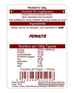 PEANUTS PALESKIN 125G