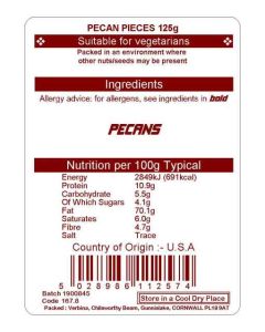 PECANS PIECES 125G