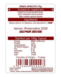 APRICOT SNACK 75G