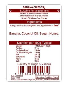 BANANA CHIP SNACK 75G