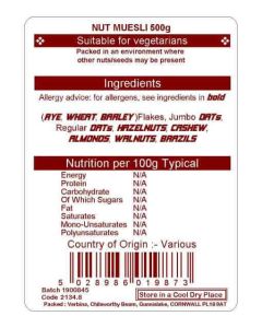 NUT MUESLI 500G