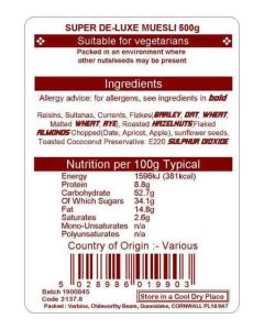 SUPER DELUXE MUESLI 500G