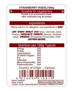 STRAWBERRY MUESLI 500G