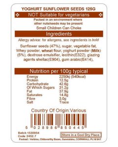 YOGHURT SUNFLOWER SEEDS 125G