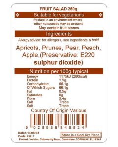 FRUIT SALAD 250G  (NO FIGS)