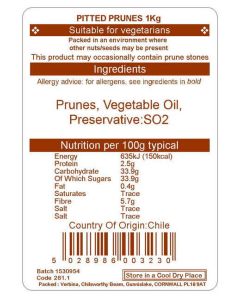 PRUNES PITTED  KG