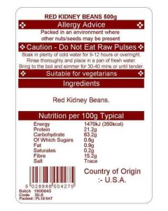 RED KIDNEY BEANS 500G