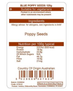 POPPY SEED BLUE 125G