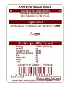 SOFT RICH BROWN SUGAR 25KG T&L