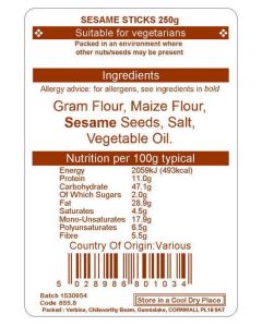 SESAME STICKS 250G