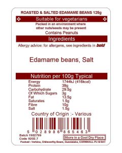 EDAMAME BEANS SALTED 125G