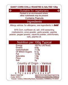 GIANT CORN R&S CHILLI 125G
