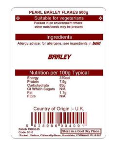 PEARL BARLEY FLAKES 500G