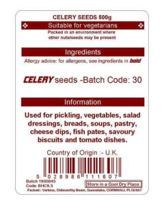 CELERY SEED 500G