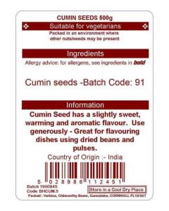 CUMIN SEEDS 500G