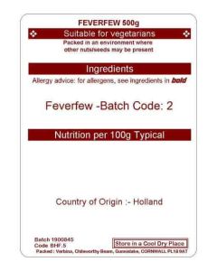 FEVERFEW   500G