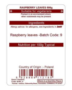 RASPBERRY LEAVES 500G