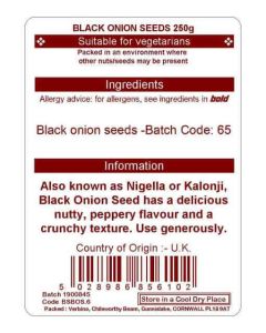 ONION SEED BLACK 250G
