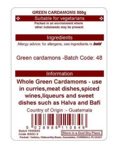 CARDAMOMS GREEN 500G