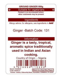 GINGER GROUND 500G