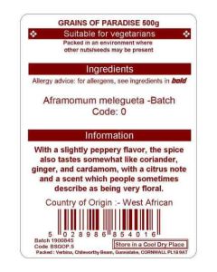 GRAINS OF PARADISE 500G