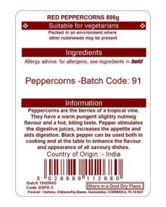 PEPPERCORNS RED 500G