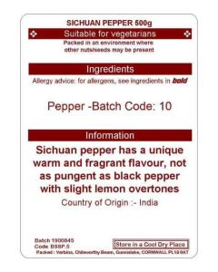 PEPPER SICHUAN  500G