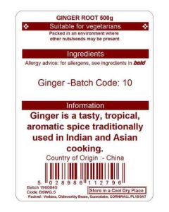 GINGER ROOT 500G