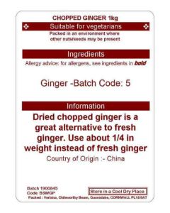 GINGER CHOPPED KG