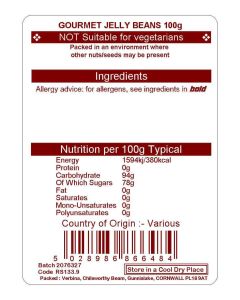 JELLY BEANS GOURMET X 100G