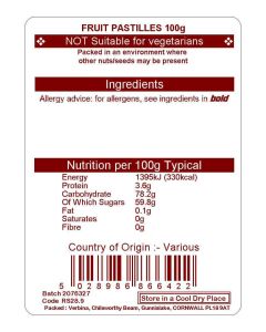 FRUIT PASTILLES X 100G