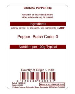 PEPPER SICHUAN   40G
