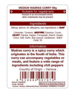 MADRAS MEDIUM CURRY 80G