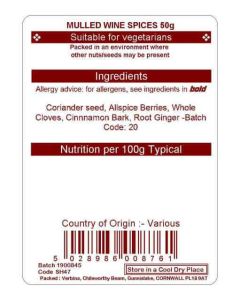 MULLED WINE SPICES 50G