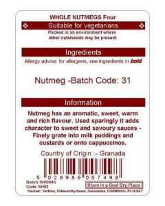 NUTMEG WHOLE 4 IN NO.