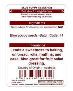 BLUE POPPY SEEDS 60G