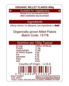 MILLET FLAKES ORG. 500G