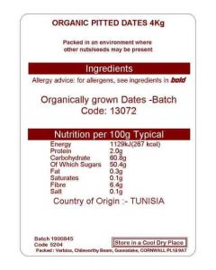 DATES ORG. PITTED 4KG