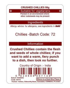 CHILLIES CRUSHED  50G