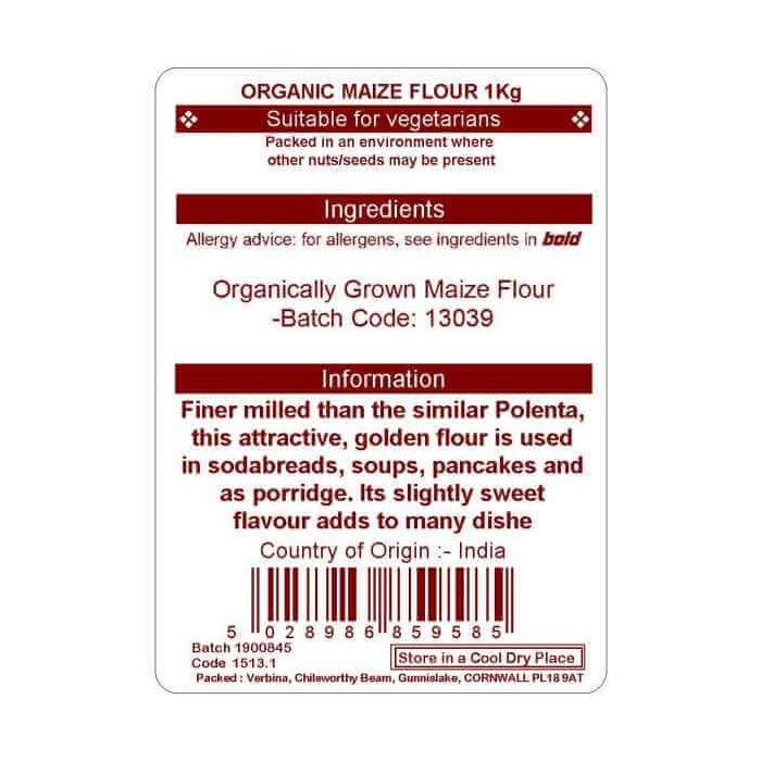 MAIZE FLOUR ORGANIC 1KG